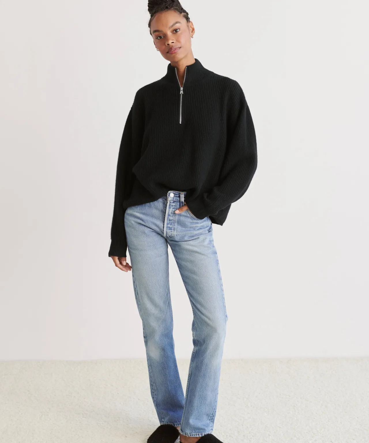 Cashmere Half Zip