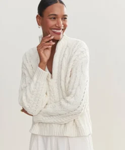Cotton Cable Half Zip