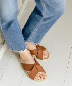 Cotton Crossover Sandal
