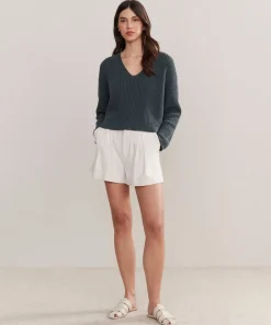 Cropped Cotton Cabin Sweater