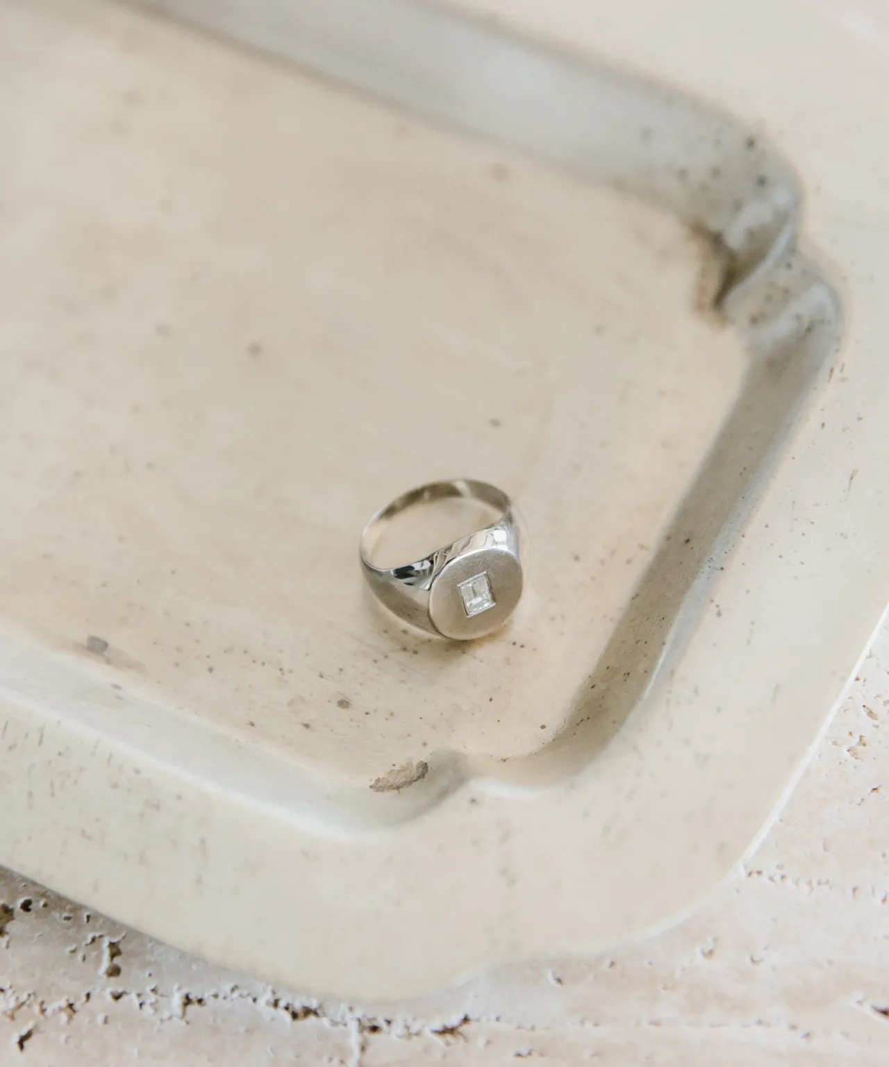 Gemma Baguette Signet Ring