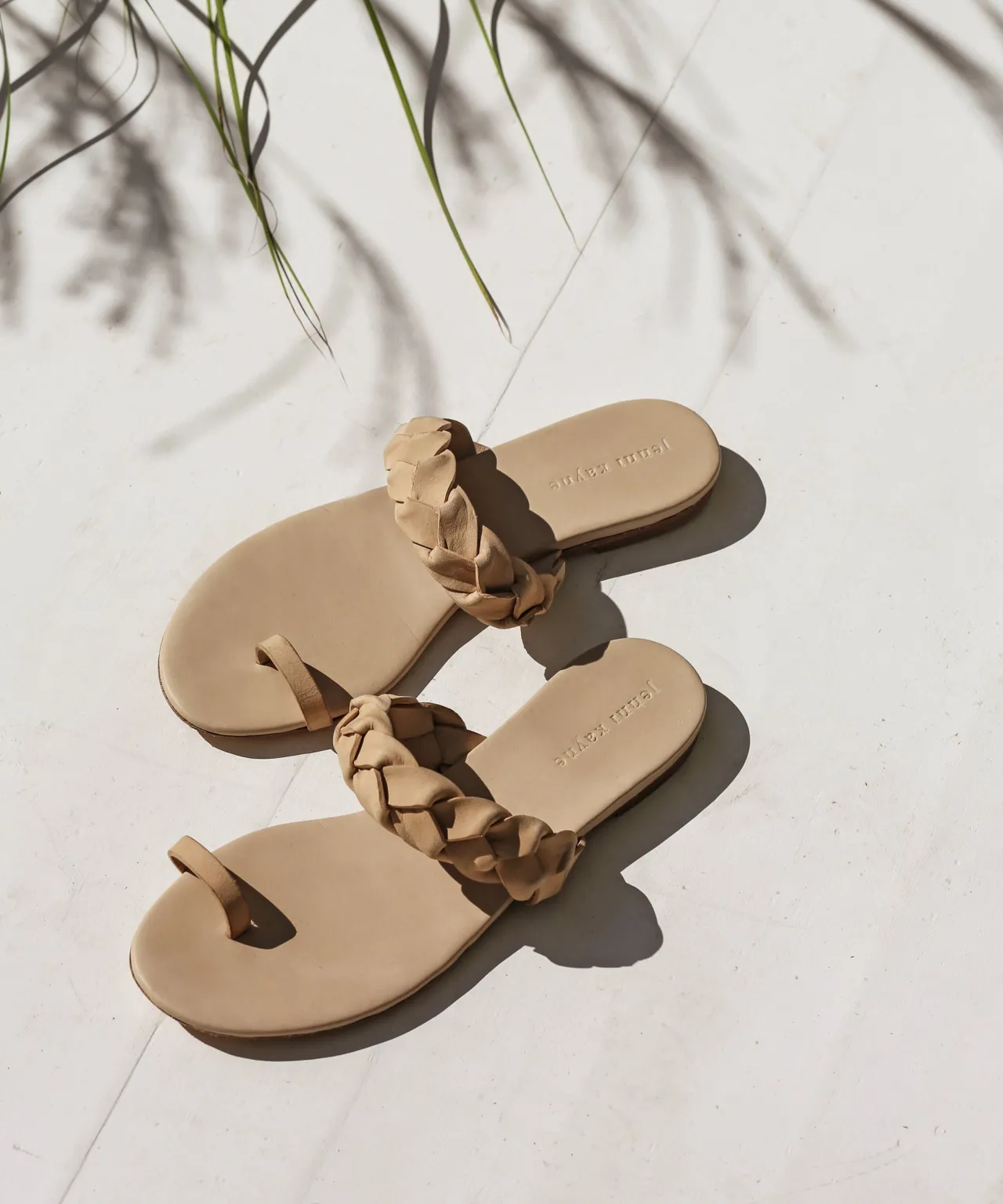 Leather Braided Strap Sandal