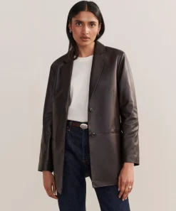 Leather Brooke Blazer