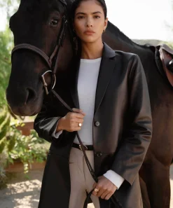 Leather Brooke Blazer