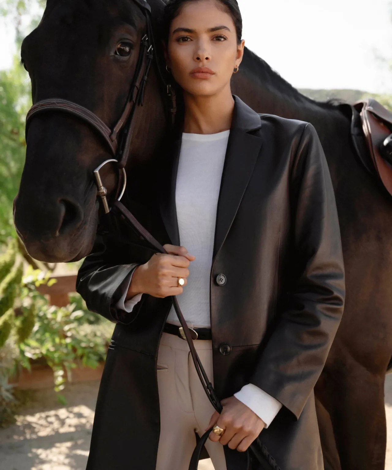 Leather Brooke Blazer
