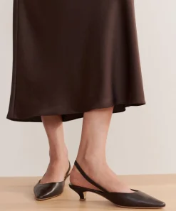Leather Kitten Heel
