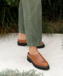 Leather Lug Mule