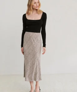 Leopard Slip Skirt