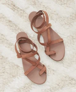 Oiled Leather Strappy Sandal