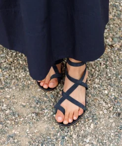 Oiled Leather Strappy Sandal