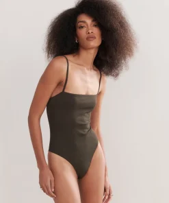 Petite Square Maillot Swimsuit