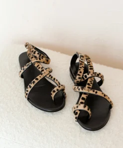 Pony Hair Strappy Sandal