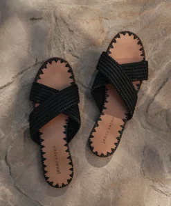 Raffia Crossover Sandal