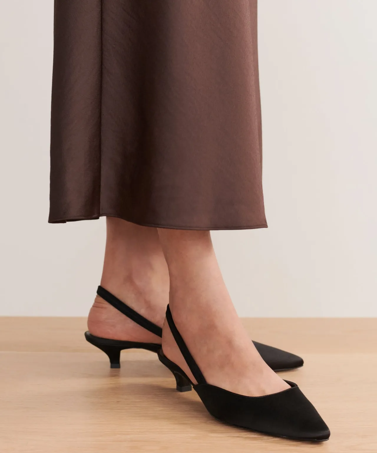 Satin Kitten Heel